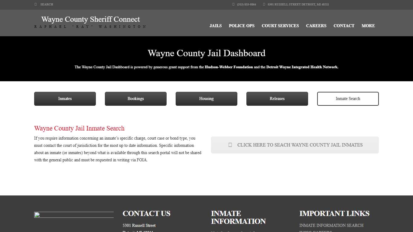 Inmate Search | Sheriff Connect – Wayne County Michigan
